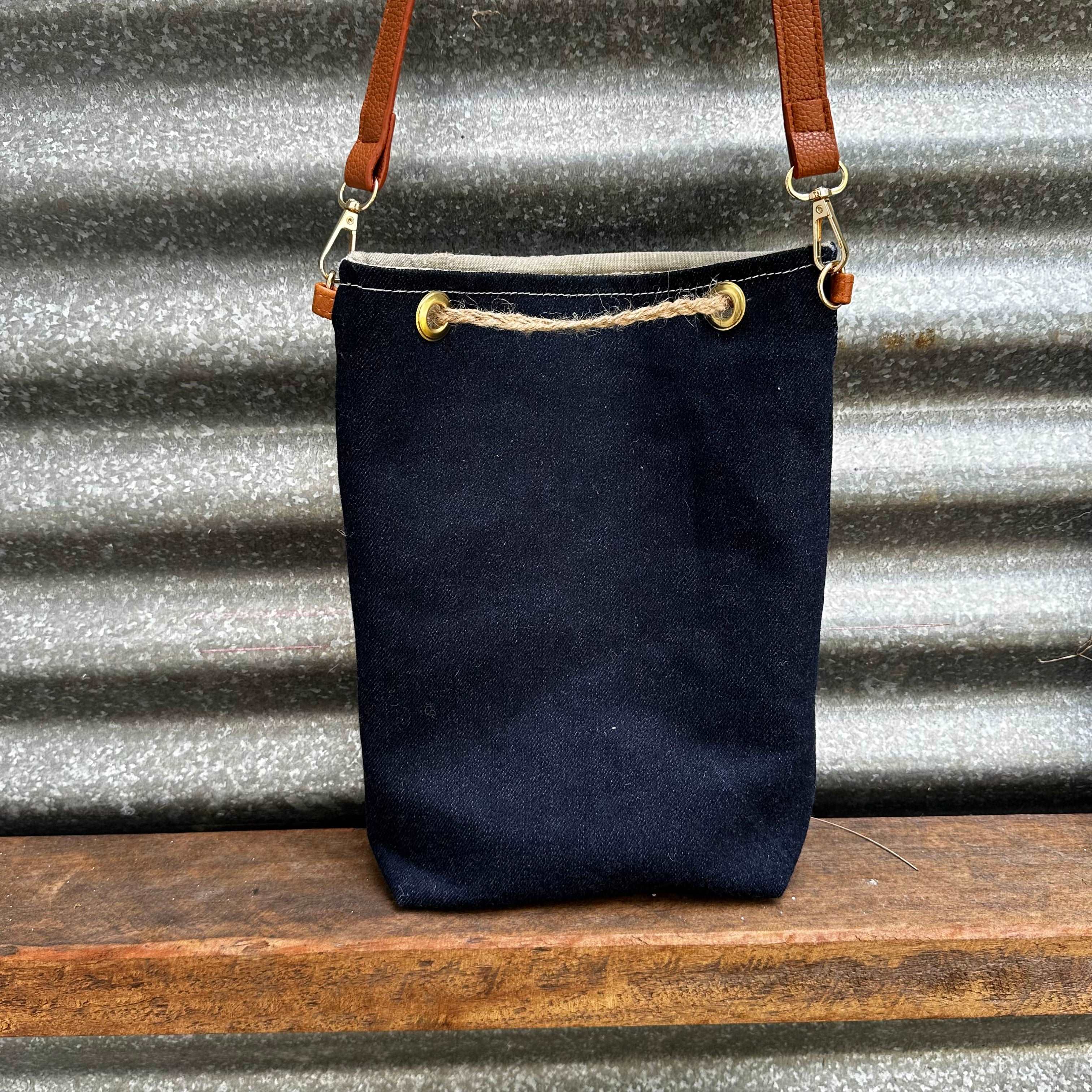 Somerset tote bag with adjustable strap - Denim - Small