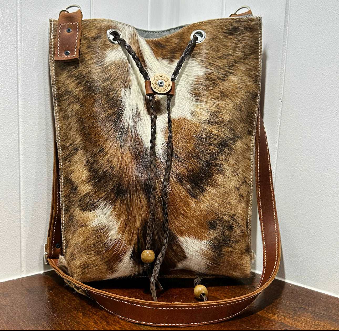 Unique Tan Faux Cowhide Bag - Baguette Size – Sky Iris